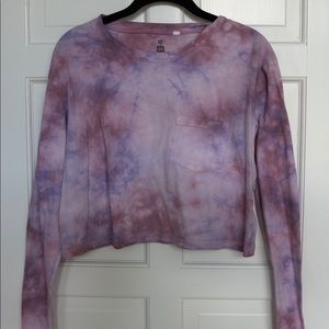 Tie dye cropped long sleeve